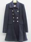 Laundry By Shelli Segal Women Coat, Navy Blue Wool Blend Double Breasted Size 14