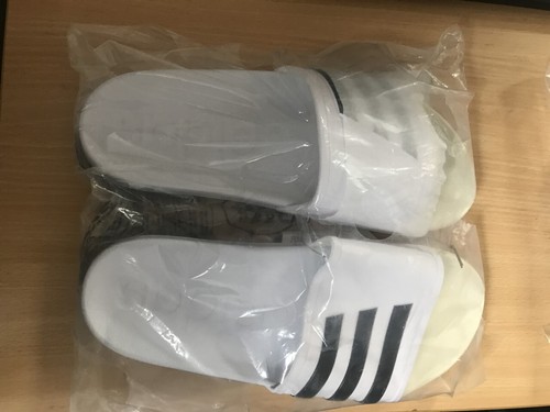 Adidas pantofole da uomo slides zoccolo scarpe estive casual sandali da spiaggia UK 9