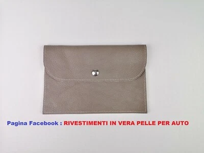 Porta documenti libretto TORTORA auto moto artigianale Vera Pelle MADE IN ITALY - Imagen 1 de 4