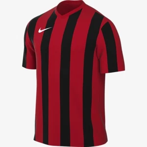 NWT Men Large Nike Striped Jersey Slim Fit CW3815 Soccer Practice Game Red Black - Picture 1 of 5