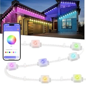 Nexillumi Permanent Outdoor Lights for House 100ft Smart RGB 72 Modes (R. $139) - Picture 1 of 12