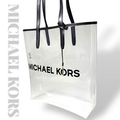 Bolso de Mano Michael Kors Vinilo Transparente Gran Capacidad Auténtico Verano Playa Foto 1 de 4