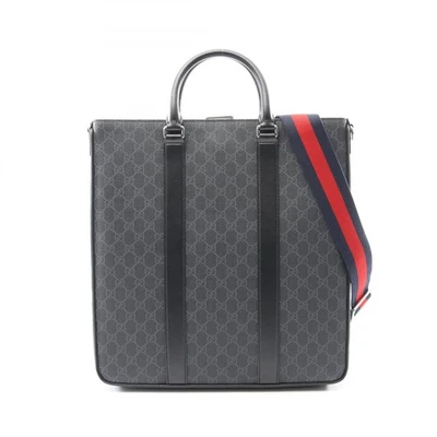 Bolso de Hombro Grande GUCCI GG 794918FADJA1042 Lona Cuero Negro NUEVO Foto 1 de 4
