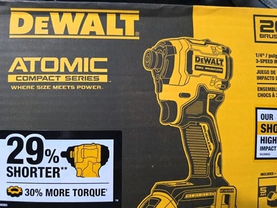 Dewalt DCF850B Impact Driver Cordless 20V MAX 1/4 Brushless 3-Speed Atomic DCF - Image 1 of 4