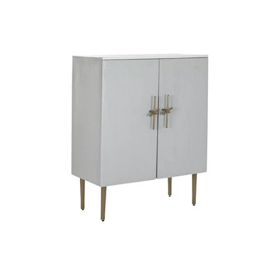 Armario DKD Home Decor Blanco Dorado Hierro Madera de mango 85 x 45 x 110 cm  - Imagen 1 de 4