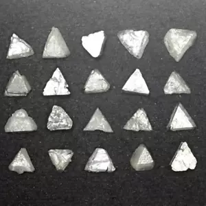 Natural Triangle Diamond, 1ct 33 pcs ,Grey ,Loose Raw Flat Diamonds - Picture 1 of 3