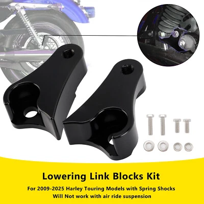 1.5" Lowering Link Blocks Kit For Touring Street Glide Road King Electra 09-25 - Image 1 of 4
