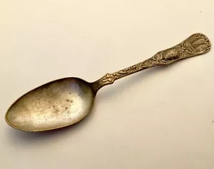 Antique Worlds Fair Sterling Silver Spoon~1492 Cristopher Columbus - Picture 1 of 4