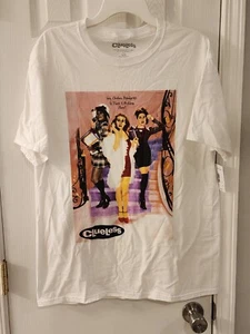 Forever 21 Women’s T-Shirt Clueless Graphic Print Short Sleeve White Size L - Picture 1 of 5