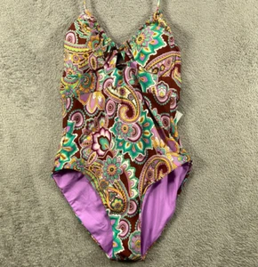 Trajes de baño pequeños de una pieza Becca Rebecca Virtue para mujer Groovy Boho Paisley nuevos con etiquetas - Imagen 1 de 12