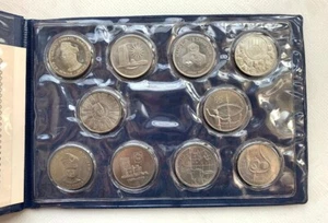 MALAYSIA 10 Types 1969-1980 Commemorative Dollar Collection in Album - Picture 1 of 4