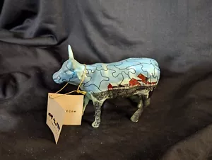 2001 Westland Giftware Cow Parade "Puzzled Cow", #9181 - PRE-OWNED - Picture 1 of 9