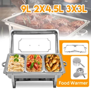 9L 304 Insulated Food Warmer Bain Marie Food Warmer Buffet Warmer Chafing Dish - Picture 1 of 18