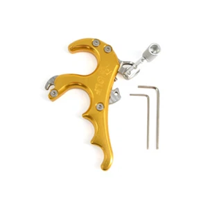 Release Aids 4 Finger Trigger Grip Caliper Thumb Archery Compound Bow Shooting - Picture 1 of 18