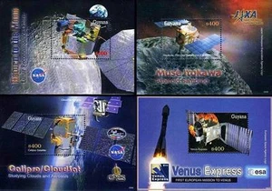 GUYANA 2006 SPACE SATELLITES x4S/S MNH did YOU see = CV$17.00 ASTRONOMY - Picture 1 of 1