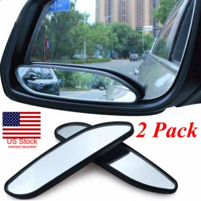 2X Blind Spot Mirror Auto 360° Wide Angle Convex Rear Side View Car Truck SUV - Image 1 of 4