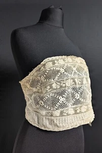 Antique / Vintage 1910s / 1920s Flapper Era Irish Lace ? Bandeau Bra - Picture 1 of 20