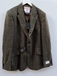 Kiltane of Scotland Harris Tweed Patrick Blazer Jacket Brown Multi Size 50R Bnwt - Picture 1 of 9