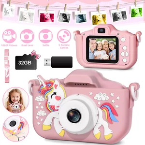 1080P Kinderkamera Selfie Digitalkamera Kinder Fotoapparat Weihnachten Spielzeug - Bild 1 von 12