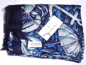 NEW Vera Bradley 26"x68" Fringe Scarf Ocean Anchor Sunglasses Flip Flops Beach - Picture 1 of 10