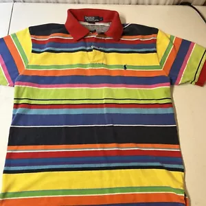Polo Ralph Lauren Vintage Arco Iris Multicolor Rayas Poni Talla M - Imagen 1 de 6