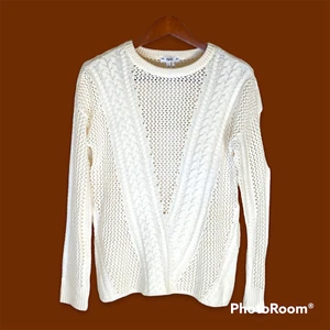 Paige Amory offener Strickpullover mit Rundhalsausschnitt, elfenbeinfarben von Neiman Marcus - Bild 1 von 12