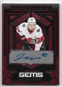 22/23 BLACK DIAMOND ROOKIE GEMS RED AUTOGRAPH #RGSA Jake Sanderson #6/10 - Picture 1 of 1
