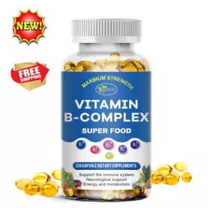 Complejo Vitamínico B - 120 Cápsulas Las 8 Vitaminas B Esenciales Apoyo Inmunológico - Imagen 1 de 8