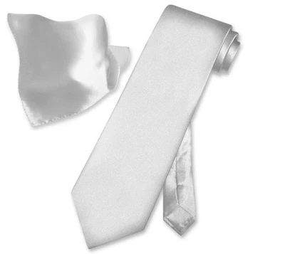 Biagio 100% SEDA Sólido PLATA GRIS Color Pañuelo para el Cuello Conjunto de Corbata para el Cuello para Hombres Foto 1 de 2