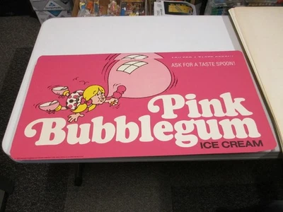 Cartel globo cartel globo X Baskin Robbins Ice Cream 1979 PINK BUBBLEGUM tienda Foto 1 de 3