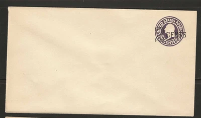 US Scott #U446 mint complete Stamped Envelope, 2c on 3c surcharged, dark violet, - Image 1 of 2