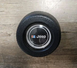 1976-1980 Jeep CJ-7 Steering Wheel Horn Button Cherokee Wagoneer AMC OEM Black - Picture 1 of 11