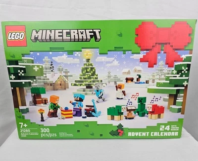 Minecraft Advent Calendar 2025 LEGO Set 21280 New (Box Damage) FACTORY SEALED - Image 1 of 4