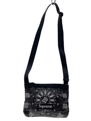 Bolso de hombro Supreme PVC negro patrón integral Foto 1 de 4