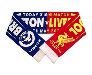 Bufanda de fútbol Brighton & Hove Albion v Liverpool 19 de mayo de 2025 día de partido - Imagen 1 de 7