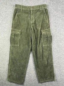 RSQ Cargohose Herren 29x30 olivgrün Cord Loose Fit Utility Taschen Baumwolle - Bild 1 von 11
