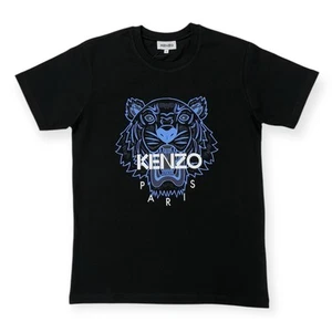 Kenzo Men's Tiger Print T-Shirt In Black/Blue Size S - Picture 1 of 4
