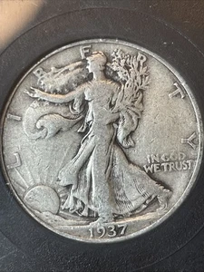 1937 Walking Liberty Half Dollar In VG  Condition In A Slab - Picture 1 of 4