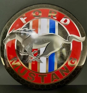 NEU SHELBY COBRA MUSTANG GARAGE MANN HÖHLE SAMMLERSTÜCK METALLSCHILD AUTO LKW AUTO - Bild 1 von 6