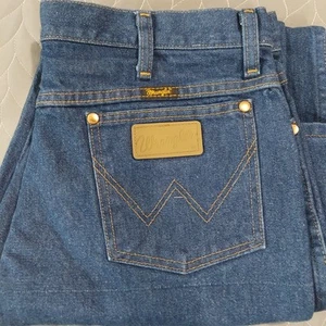 Wrangler Jeans Mens 36x30 BLUE 130273 Straight Cowboy Cut Western Work Denim New - Bild 1 von 13