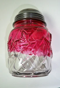 Northwood Glass Royal Ivy Sugar Shaker Muffineer Rubina 1880s Antique - Picture 1 of 9