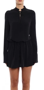 Equipment Femme Trista Kleid schwarz Seide Knopfleiste Hemd Mini Neu mit Etikett Größe XS - Bild 1 von 10