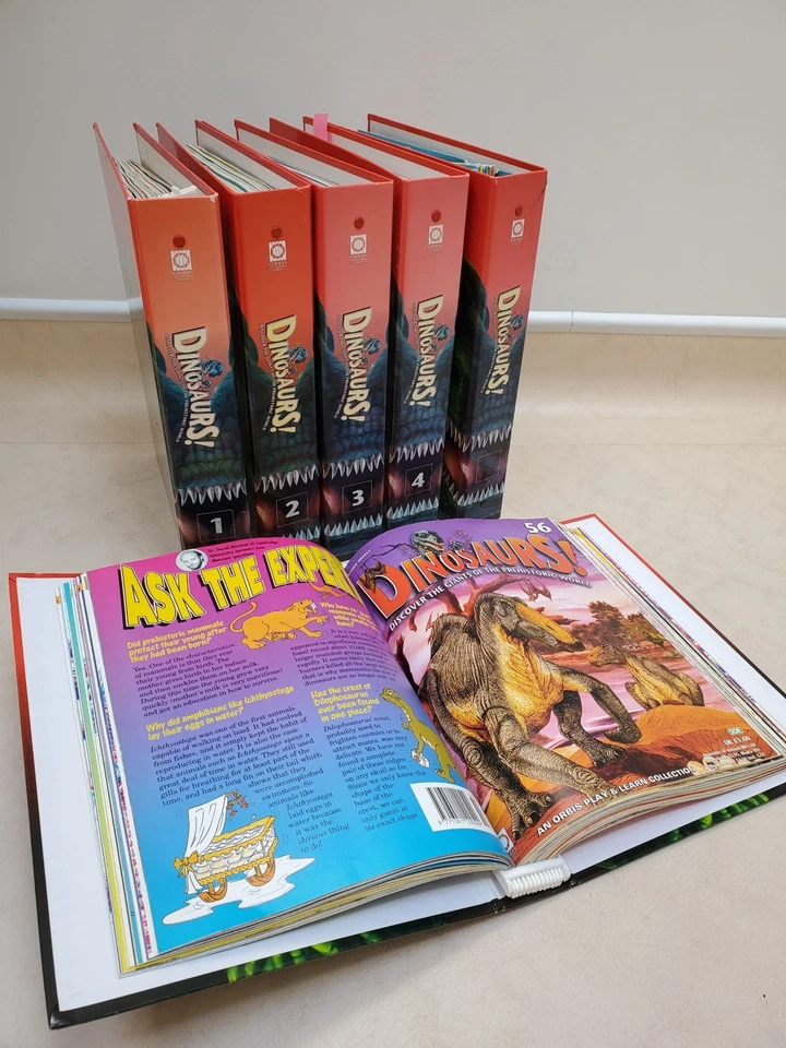 76 Dinosaurs! Magazines & 6 Binders by Orbis Publishing - Used VGC - Image 1 of 4