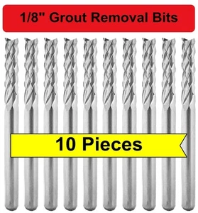 1/8" Grout Removal Tool / Bit Dremel & Rotozip Premium Grade (TEN Pieces) - Picture 1 of 2