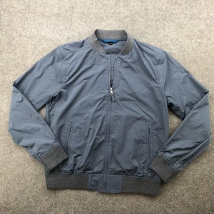 Bonobos Jacket Mens Medium Gray Slim Fit Bomber Lightweight Full Zip Windbreaker - Picture 1 of 13