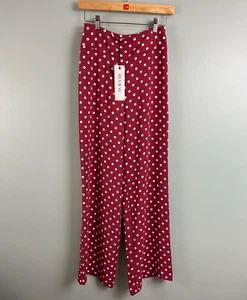 Review Pantalone Rosso Bianco Pois Donna Taglia 6 Ruggine "Spot Surprise" NUOVO Con Etichetta - Foto 1 di 8