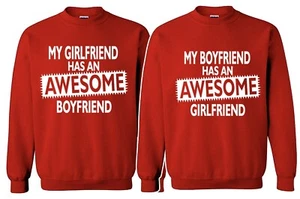 🔥 Awesome Boyfriend Girlfriend Couples Matching Sweatshirts Cute Funny love gif - Picture 1 of 9