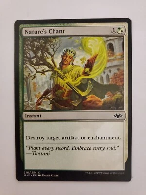 MTG Magic The Gathering Card Nature's Chant Instant Green White Modern Horizons  - Image 1 of 2