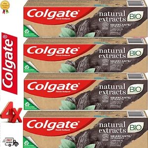 Colgate Natural Extracts Charcoal & Eucalyptus Toothpastes 4 x 75ml Pack (300ml) - Picture 1 of 8