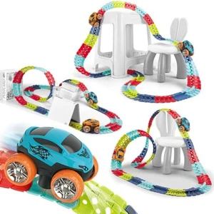 Anti-gravity Race Track Car Set Assembling Rail Car Toy for Kid Boy Girl Gift - Picture 1 of 22
